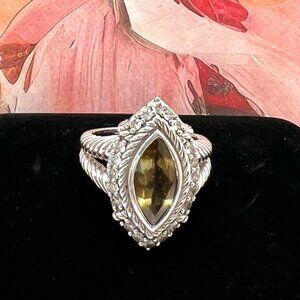 Judith Ripka 925 Citrine Marquise Ring